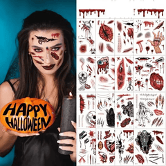 Halloween-Tattoo – 🎃 Temporäres Halloween-Streich-Make-up-Tattoo 🎃 