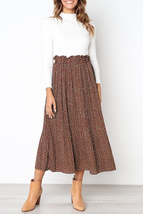 Love Forever Pleated Pocketed Midi Skirt