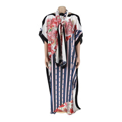 Women's Plus Size Silk Summer Print Dress