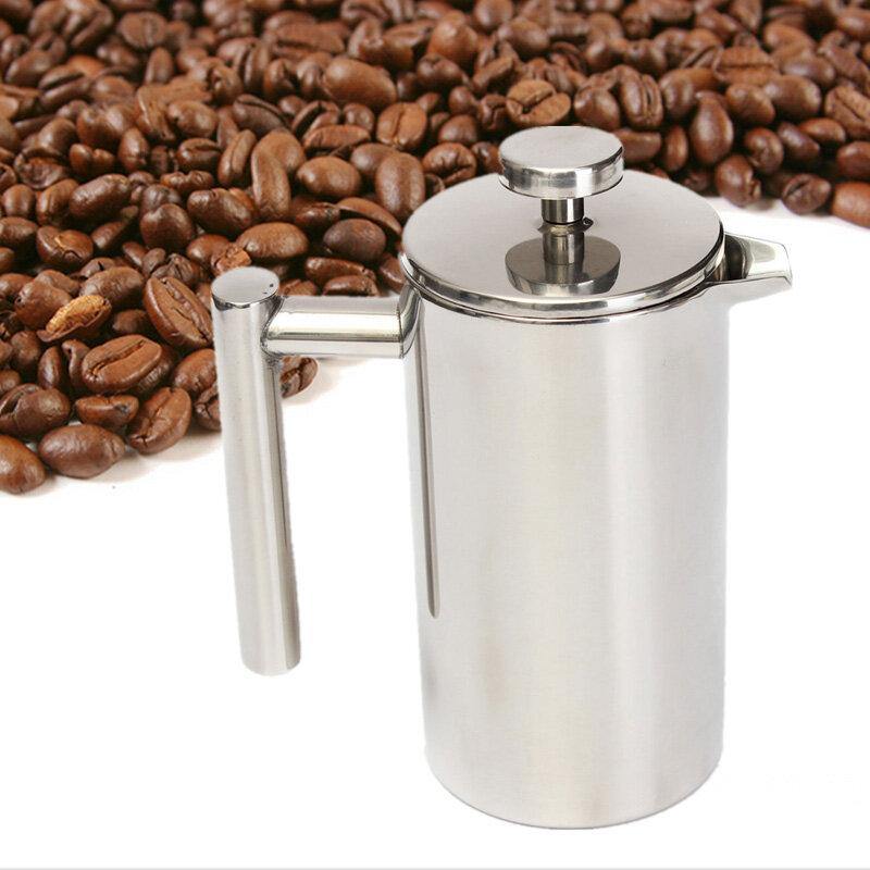 350ml Double Wall Stainless Steel Coffee Plunger French Press Tea Maker Handy Coffee Machine