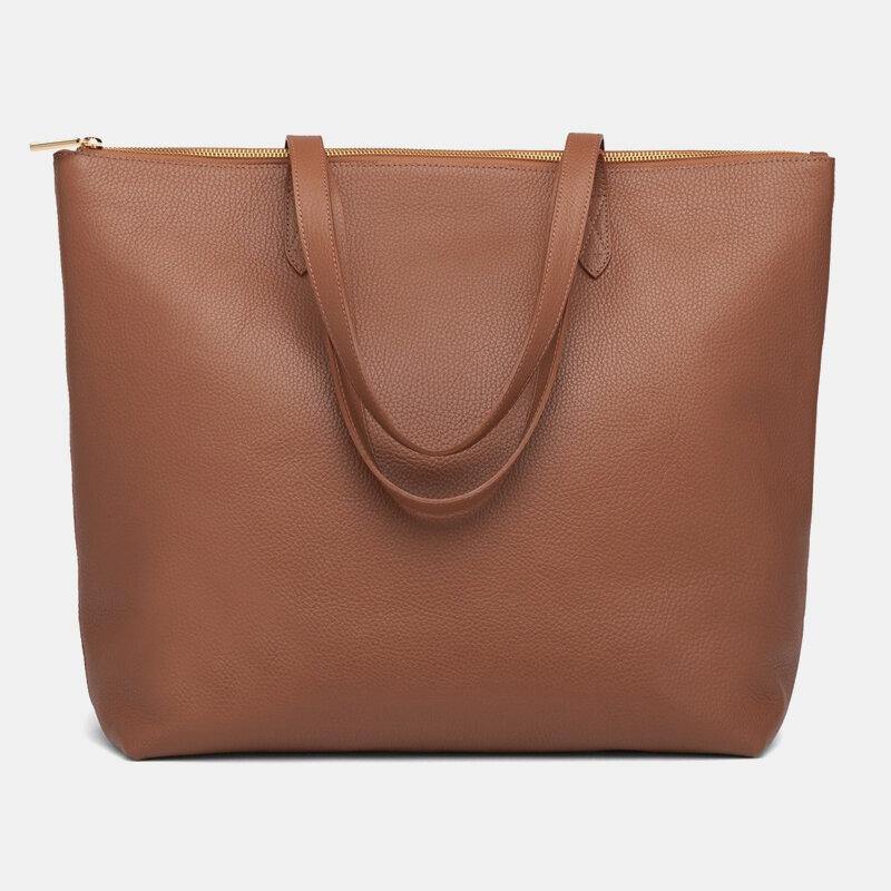 Brenice Damen PU-Leder-Schlüsselanhänger, mehrere Taschen, große Kapazität, Laptoptasche, Aktentasche, Business-Handtasche 