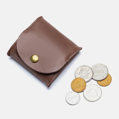 Women Genuine Leather Mini Retro Coin Bag Small Storage Bag Earphone Bag