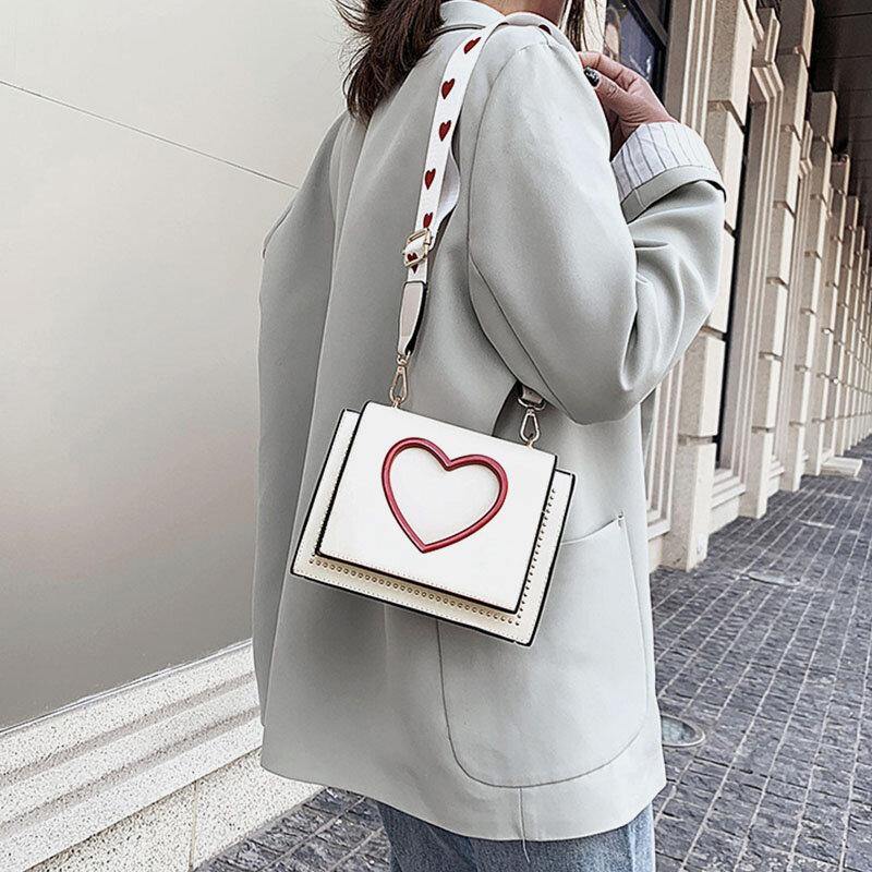 Bolso bandolera bordado con amor para el Día de San Valentín para mujer 