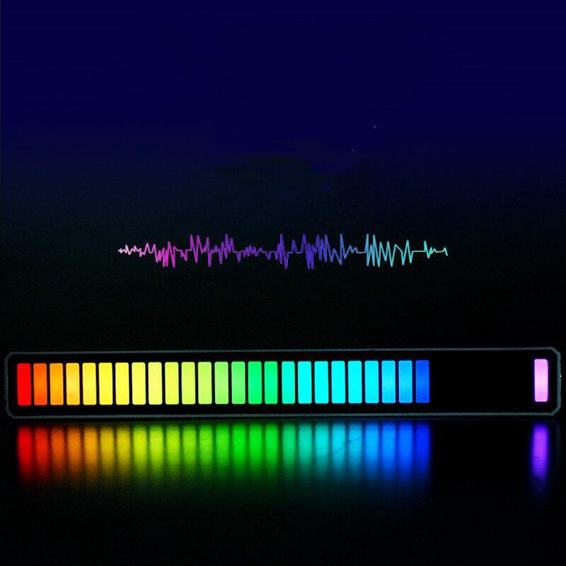 RGB USB Energiesparlampe Sprachaktiviertes Pickup-Rhythmus-Licht Auto-Umgebungslampe Musik-Atmosphärenlicht Spiellicht 