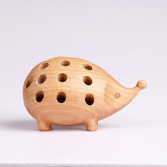 Wooden Handmade Hedgehog Pencil Holder