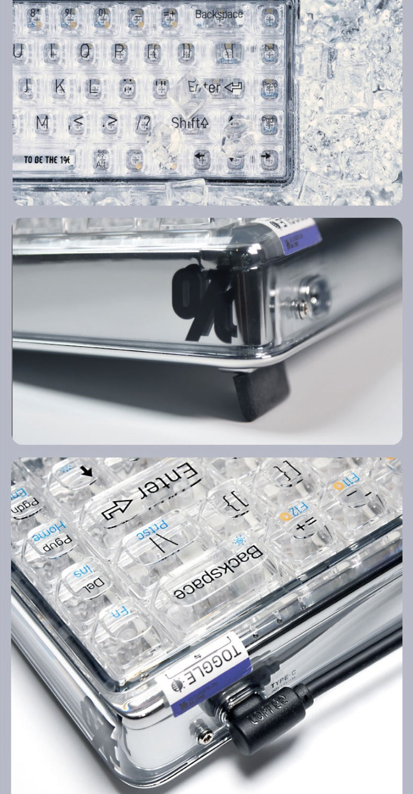 Lofree 1% Dual Mode Transparent Mechanical Keyboard