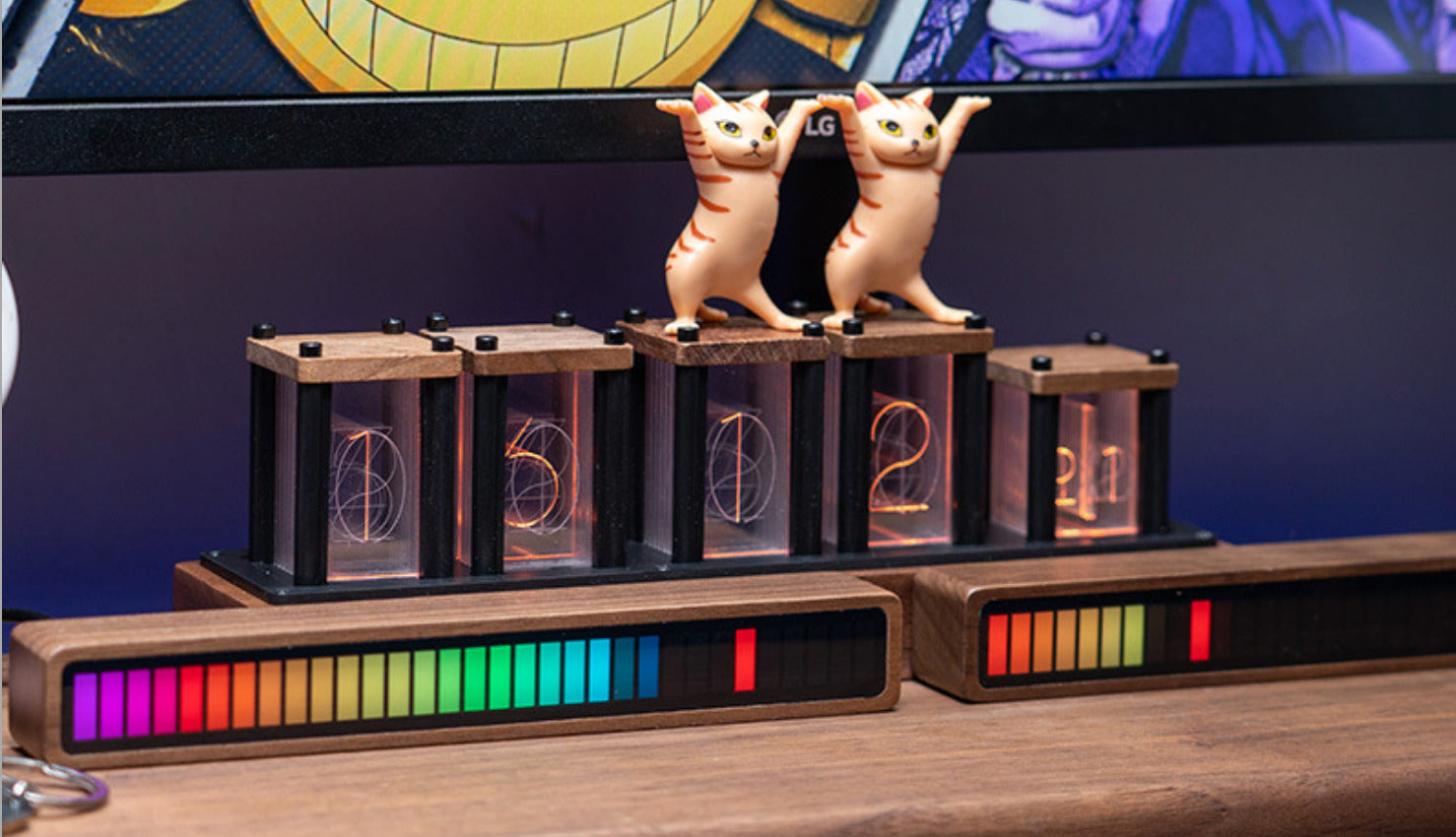 LED Retro Modern Imitation Luminous Nixie Tube Clock