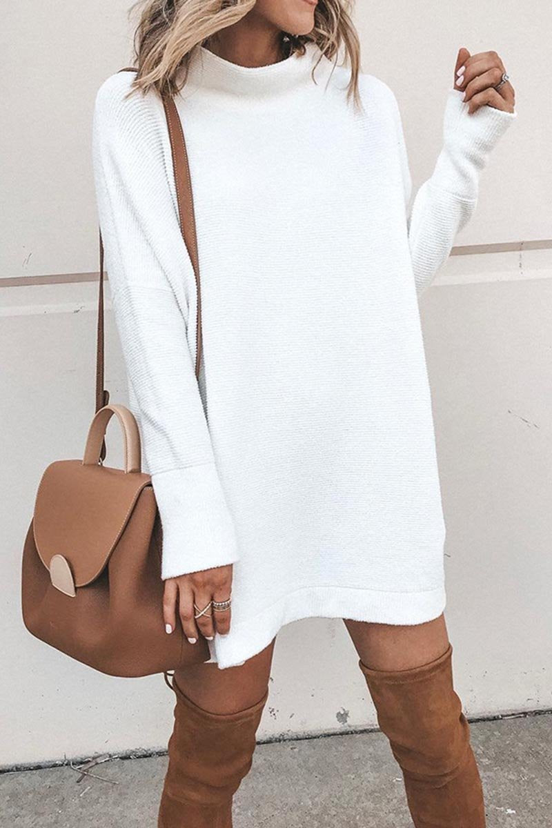 Casual Solid Color Autumn Dress