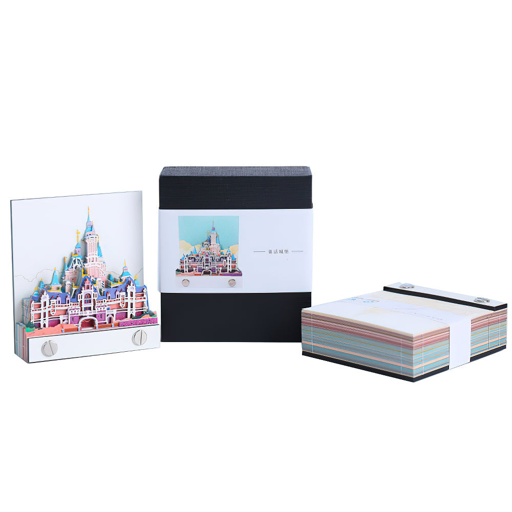 Fairytale Castle 3D Memo Pad Sticky Notes Creative Birthday Gift