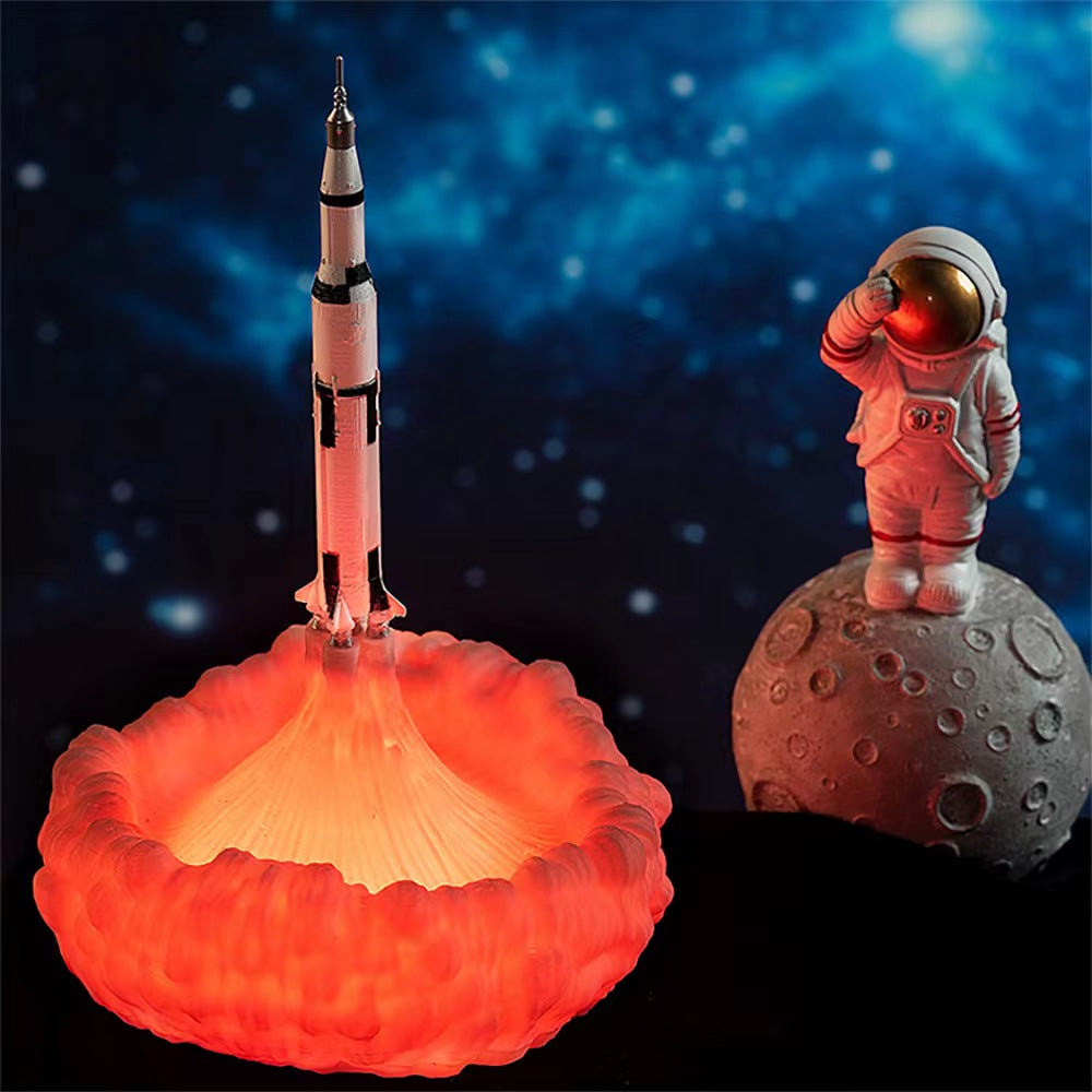 Rocket Lamp 3D - Space Shuttle LED Lamp