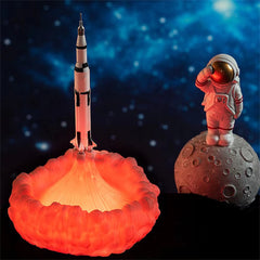 Rocket Lamp 3D - Space Shuttle LED Lamp