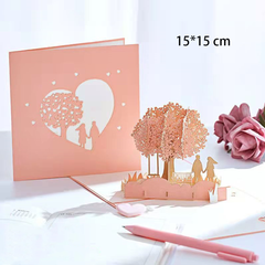 Lovers Under The Tree 3D Pop-Up Festival Greeting Card