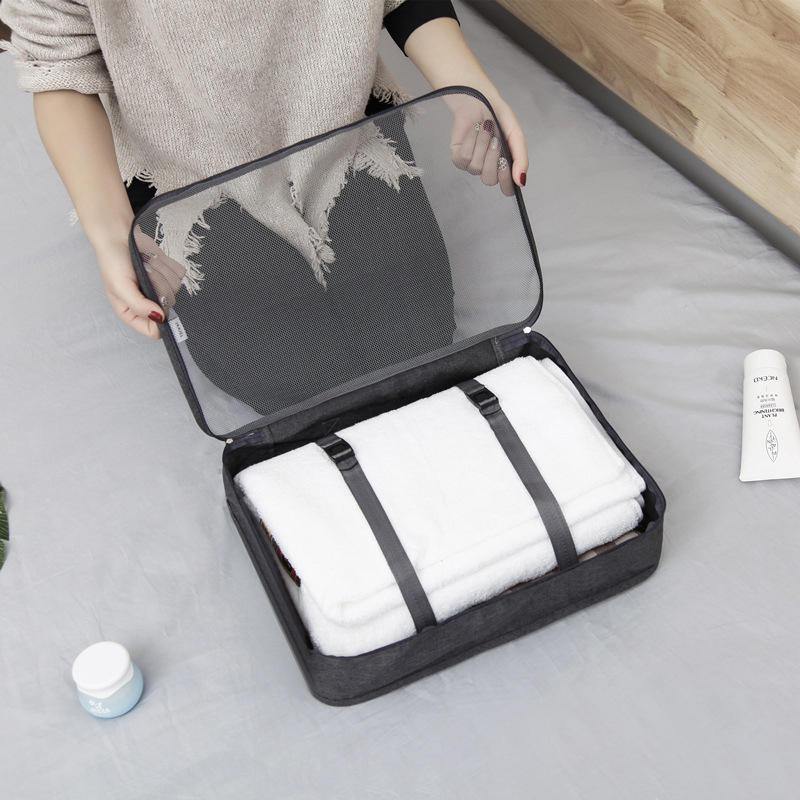 7 PCS Cationic Oxford Travel Storage Bag Clothes Storage Bag Shoes Bra Washing Bag Makeup Storage Bag