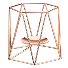 Metal Candle Holders Geometric Hexagon  Candle Holder Wedding Home Decor Tabletop Lantern