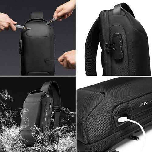 USB Anti Theft Charging Shoulder Bag