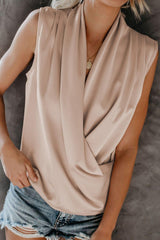 Enchanting Satin Drape Tank Top