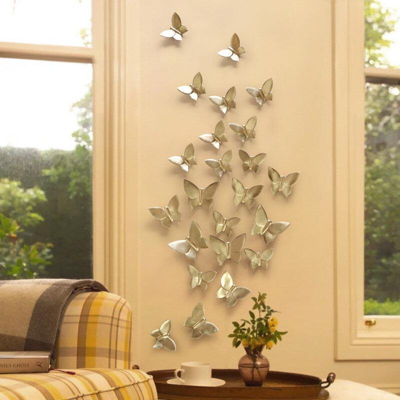 3D Resin Butterfly for Wall Poster Home Decoration TV Back Ground Wall Decoration Resin Artware Stickers