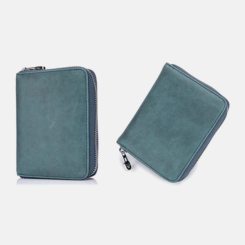 Women Genuine Leather RFID Anti-theft Organ Design Milti-card Slot Card Bag Card Holder Wallet