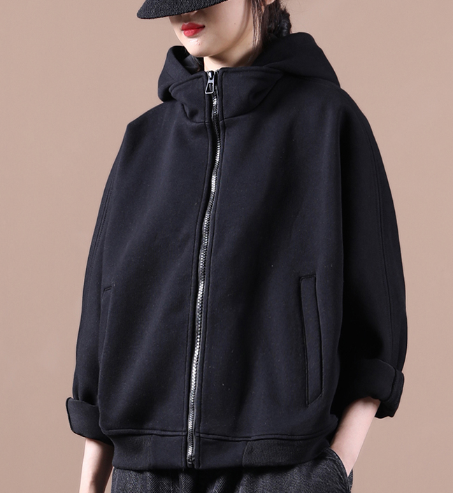 Baumwolle Frauen Frühling Casual Mantel Lose Mit Kapuze Parka Plus Größe Kurzmantel Jacke