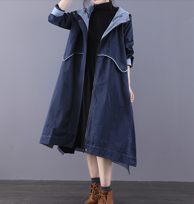 A-line Long Women Casual Hooded Parka Plus Size Coat Jacket JT200945