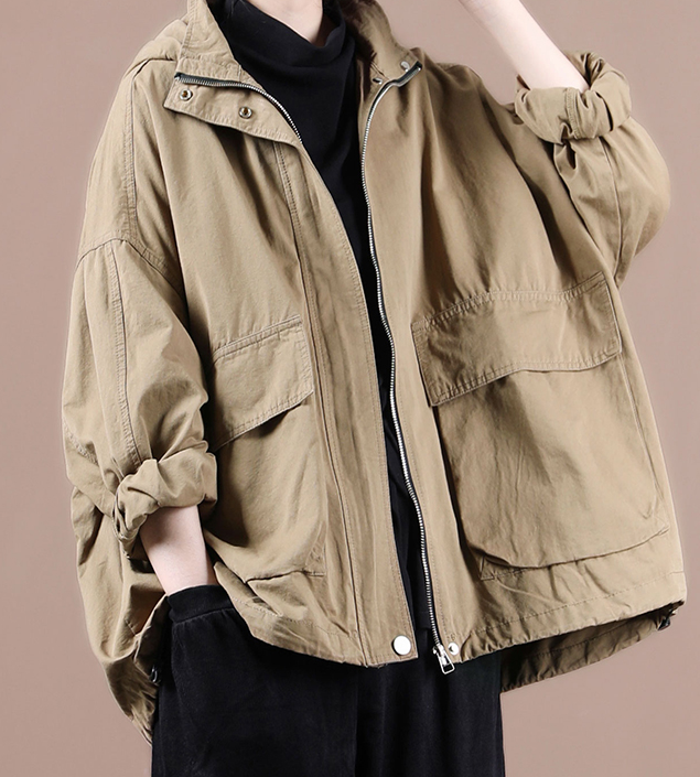 A-line Short Women Casual Parka Plus Size Fall Coat Jacket JT200945