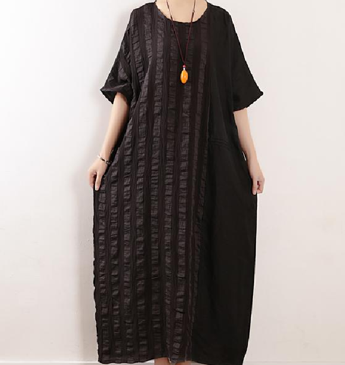 Vintage Style Linen Cotton Women Loose Long Summer Dresses Casual Women Dresses AMT96228