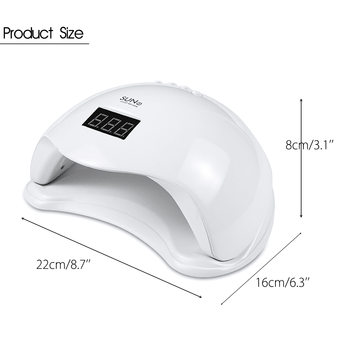 SUN5 48W UV Lamp LED Nail Lamp Is Suitable for All Gel 24 Beads Automatic Sensing LED Display Nail Dryer