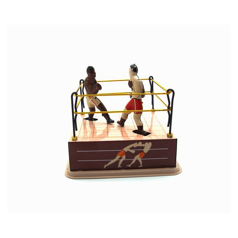 Classic Vintage Clockwork Wind up Boxing Ring Boxers Niños Niños Juguetes de hojalata con llave