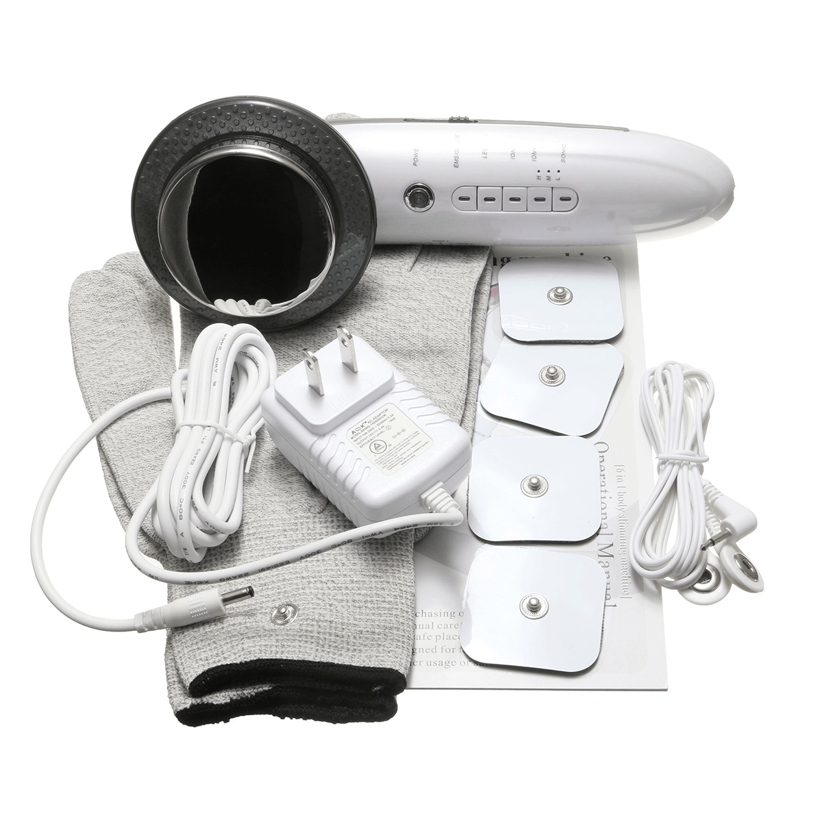 6 in 1 Ultrasonic LED Facial Care Body Slimming Massager Anti-Fatigue Anti-Cellulite Machine