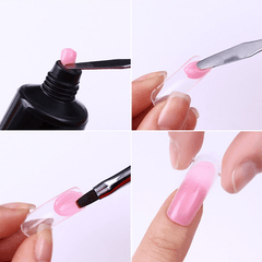 Poly Gel Kit Clear White Pink Nail Builder Tips Extension UV LED Brush Gel Mold