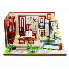 Hongda S921 DIY Cabin Ink Bamboon in Breezing Hand-Assembled Doll House Model Toy