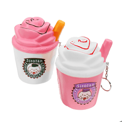 Eis-Teetasse, Squishy Kawaii Quetschspielzeug, 10 cm, süß, langsam aufsteigend, für Mädchen