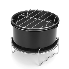 5Pcs Air Fryer Zubehör Backform Pizza Tablett Form Ofen Topf Käfig Rack