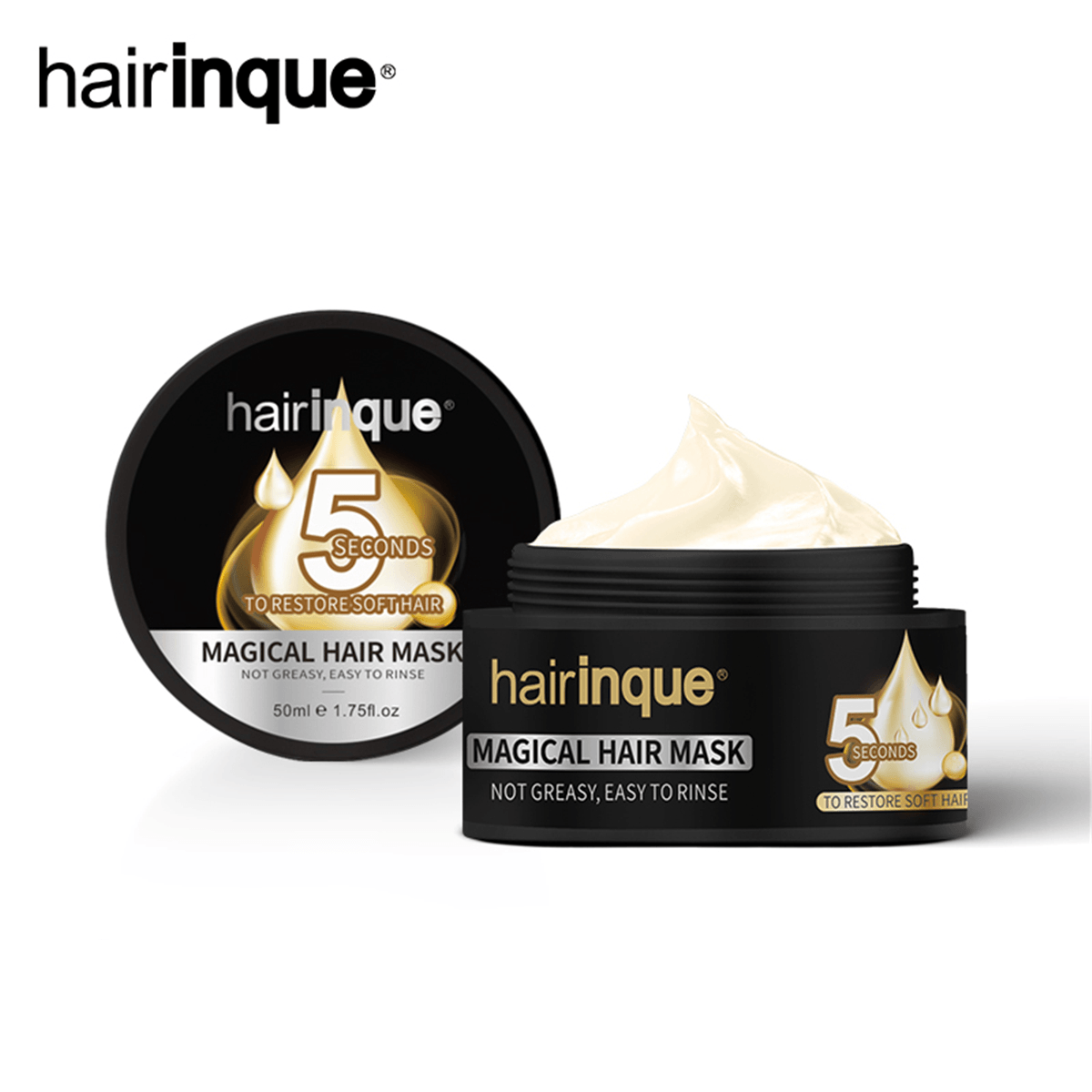 HAIRINQUE 50Ml Tratamiento Mágico Mascarilla Capilar Nutritiva 5 Segundos Repara Daños Acondicionador Capilar