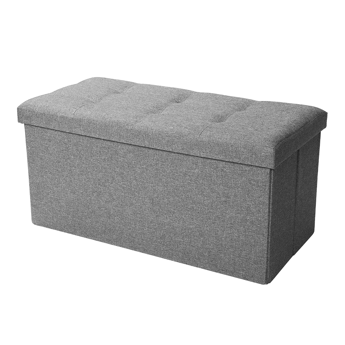 2-in-1-Aufbewahrungsbox-Hocker, multifunktionales Klappsofa, Ottomane, Fußstütze, Fußhocker, quadratischer Stuhl für das Heimbüro