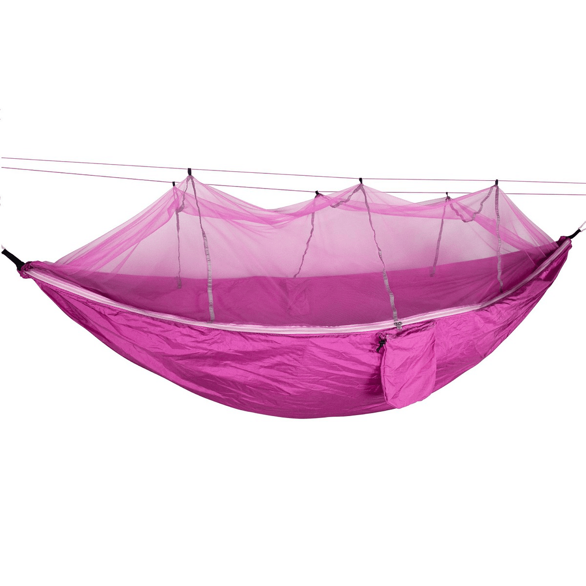 260 x 140 cm, doppeltes Hängemattenbett für Outdoor-Reisen, Camping, mit Moskitonetz-Set