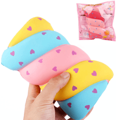 Zuckerwatte-Squishy, ​​14 x 9,5 x 5,5 cm, weich, langsam aufsteigend, mit Verpackung, Sammlung, Geschenk, Marshmallow-Spielzeug