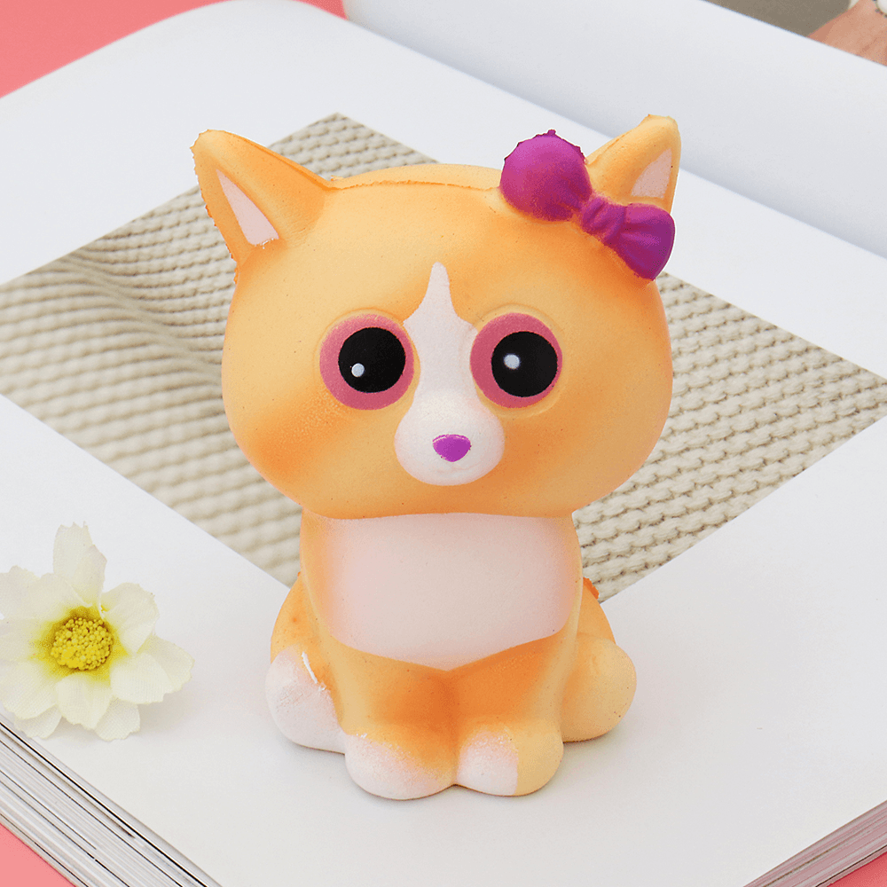 Yellow Cat Squishy 10*6CM Slow Rising with Packaging Collection Gift Soft Toy