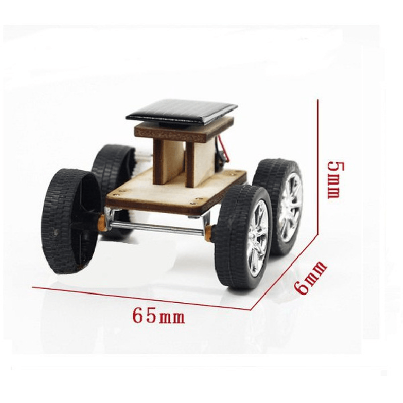 DIY Solar Wooden Car Toy Educational Assembly Model for Children