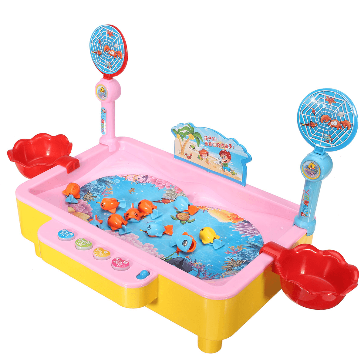 Educational Angling Colorful Toy Magnetic Fishing Board Game for Young Children Kids