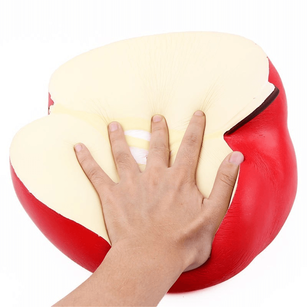 Huge Squishy 9.45In 24Cm Half Apple Green Red Slow Rising Jumbo Giant Soft Squishies Soft Stress Reliever Toy