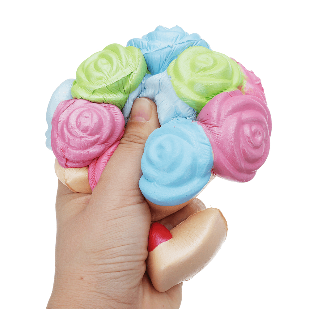 Jumbo Squishy Rose Flower 15*12Cm Slow Rising Toy Mother'S Day Gift Collection Decor with Packing Box