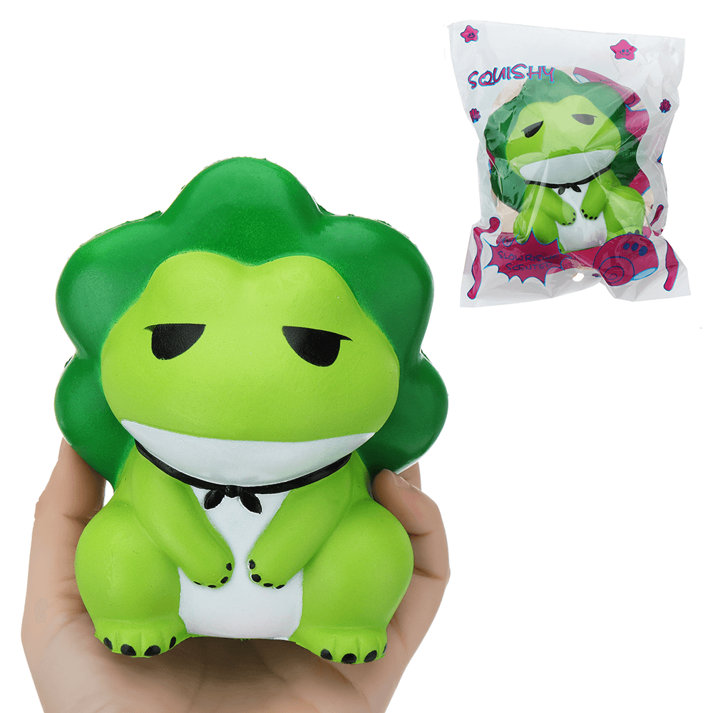 Frosch-Squishy, ​​15 cm, langsam aufsteigend, mit Verpackung, Sammlung, Geschenk-Stofftier