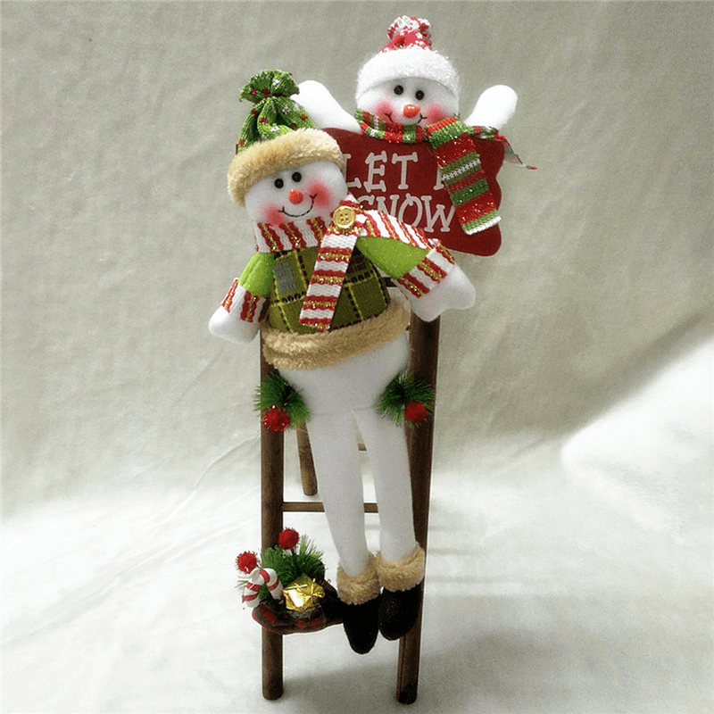 Christmas Party Home Decoration Santa Claus Skiman Ladder Toys for Kids Children Gift