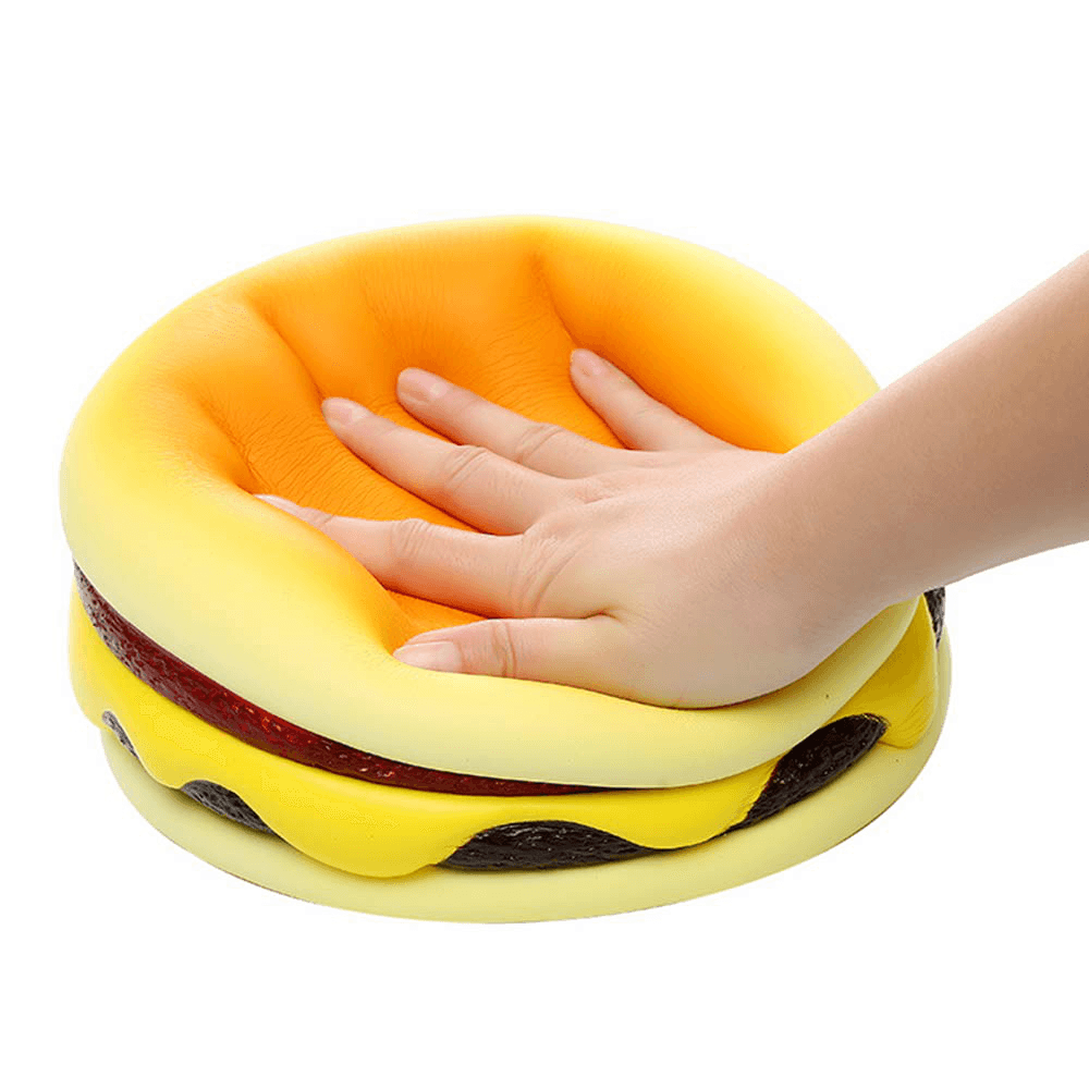 Cutie Creative Squishy Cheese Beef Burger Hamburguesa Gigante Humongous 22 CM Pan Jumbo Regalo Juguetes Blandos