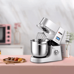 Hauswirt HM770 Standmixer, 1200 W, intelligente Steuerung, LCD-Display mit Knethaken, Schneebesen, Rührbesen