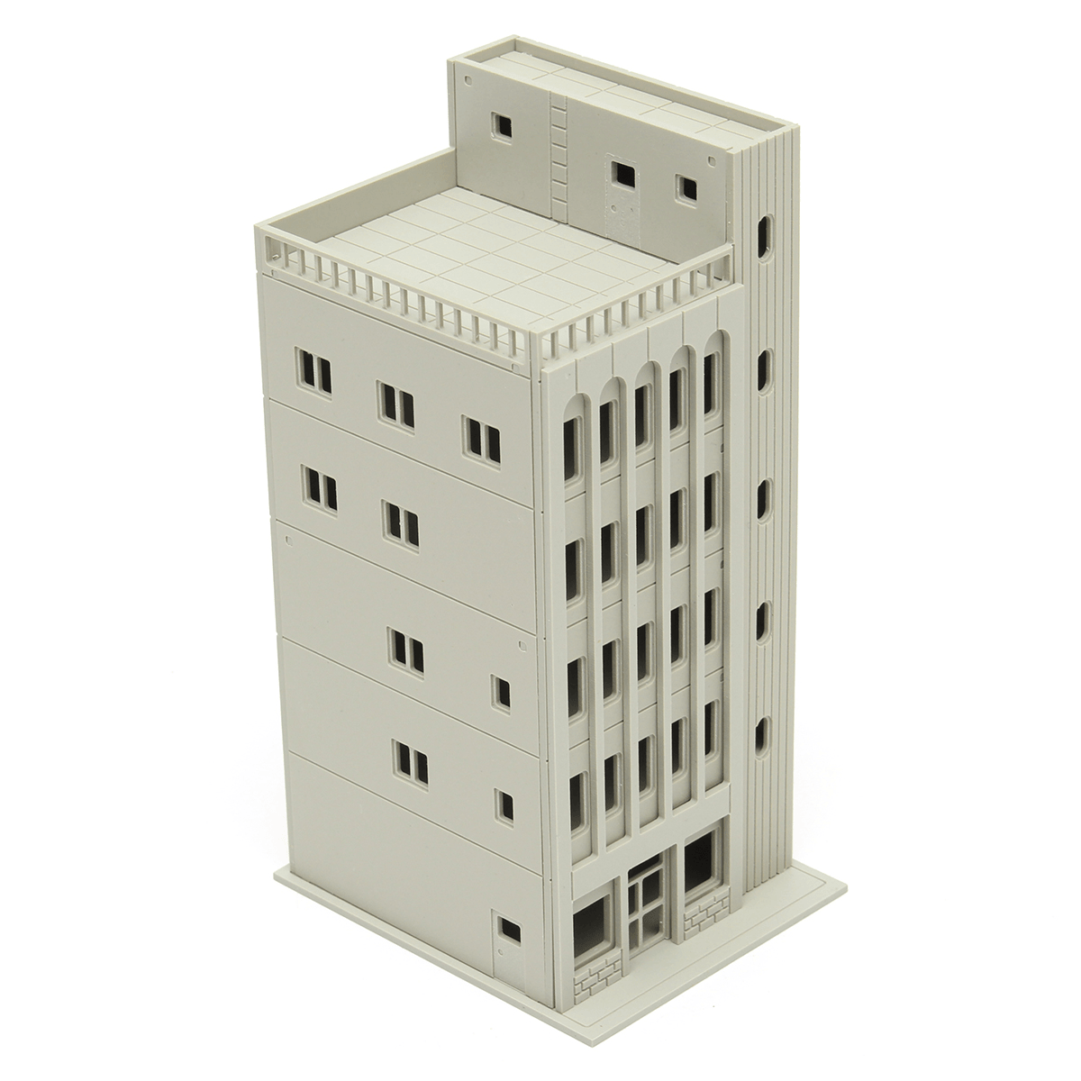 Models Railway Modern 5-Story Commercial Building Unpainted N Scale for GUNDAM