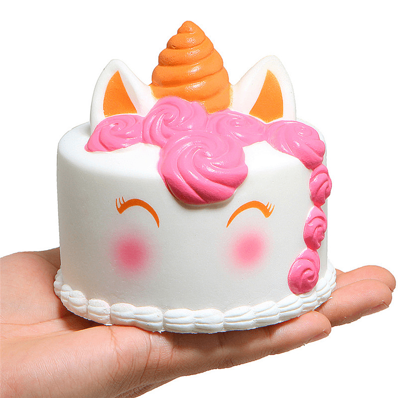 Niedlicher Einhorn-Kuchen-Squishy, ​​11 x 10 cm, super langsam aufsteigender Squeeze-Creme-Duft, Originalverpackung