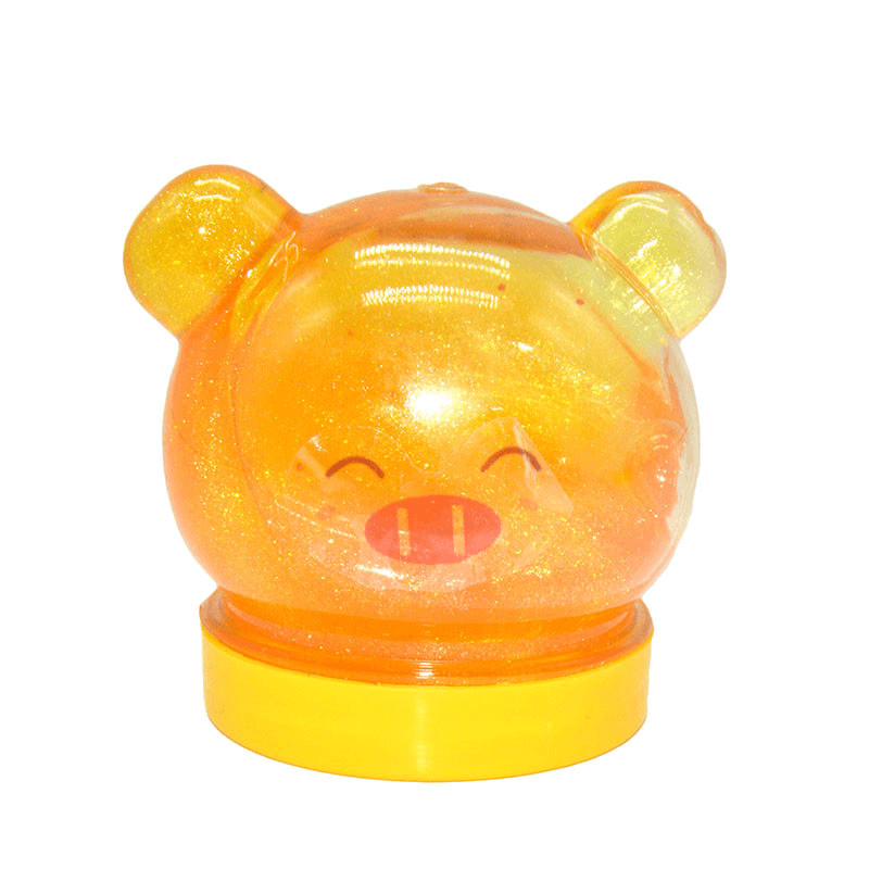 4PCS Cute Animals Slime 6.5Cm Random DIY Crystal Clay Rubber Mud Plasticine Toy Gift