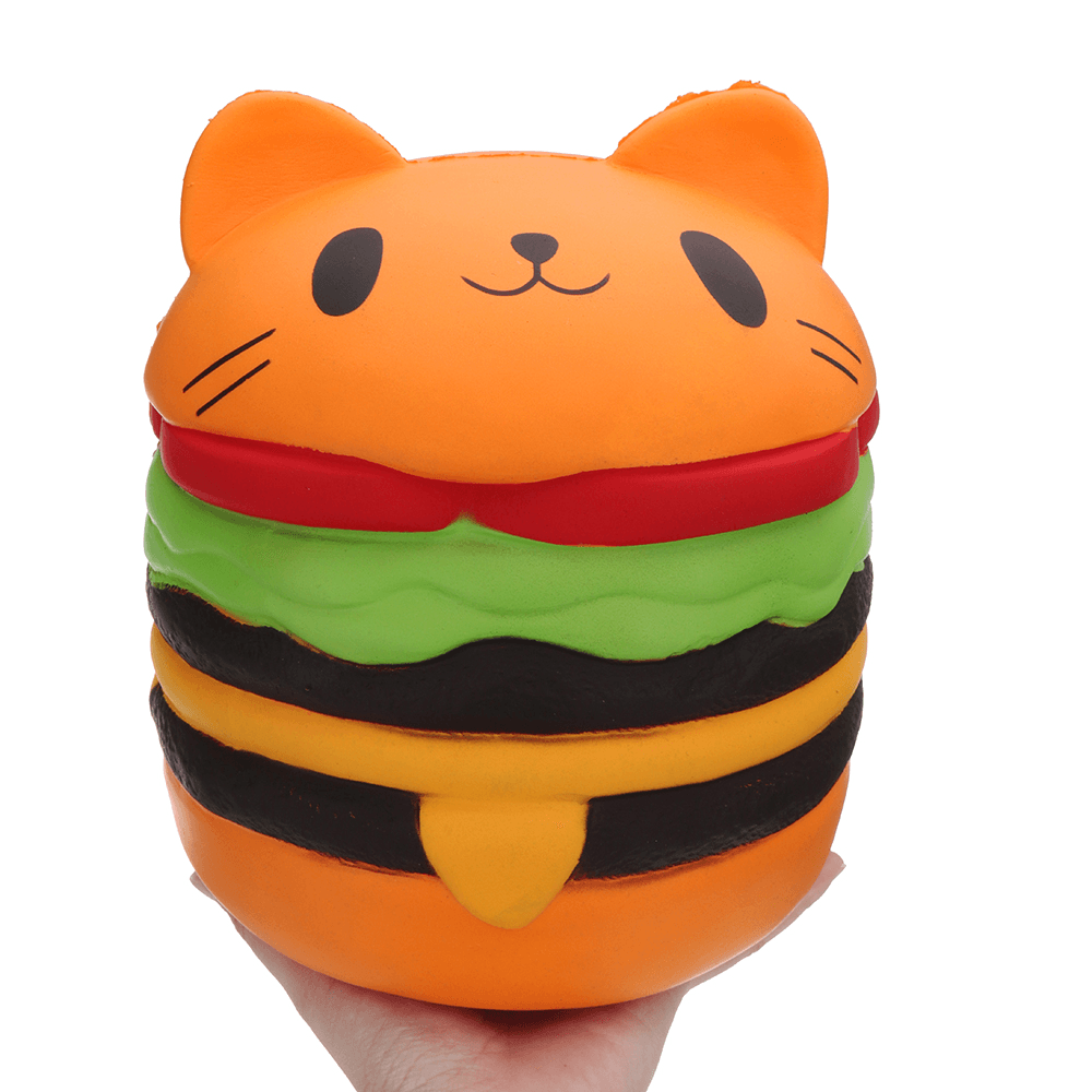 Sanqi Elan Huge Cat Burger Squishy 8.66'' Humongous Jumbo 22CM Soft Slow Rising with Packaging Gift Giant Toy